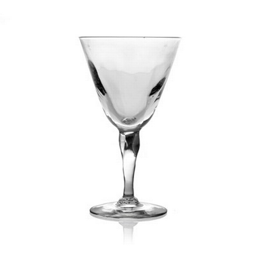 738 - Gordon Russell for Stevens and Williams, a Lygon style wine glass, circa 1920, the optic conical bow... 