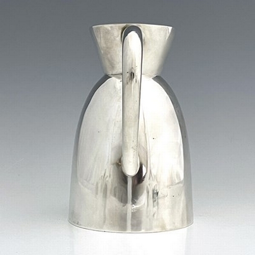 74 - Christopher Dresser for Elkington and Co., a silver plated jug, 1903, domed sugarloaf form with coni... 