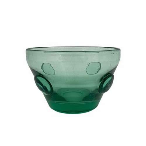 746 - James Hogan for James Powell and Sons, Whitefriars, an Art Deco Emerald green glass bowl, model 8872... 