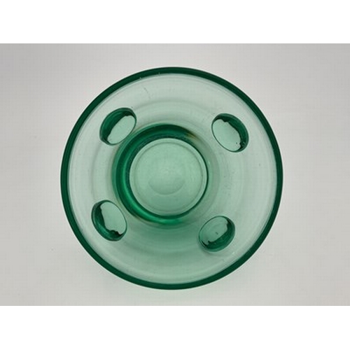 746 - James Hogan for James Powell and Sons, Whitefriars, an Art Deco Emerald green glass bowl, model 8872... 