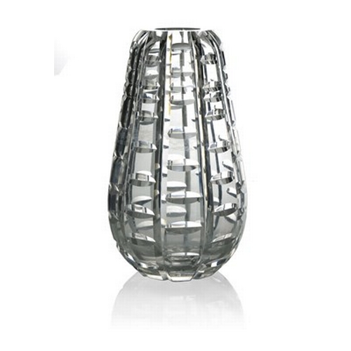 751 - Miroslav Havel for Waterford, a Modernist cut glass Tralee vase, circa 1960s, conical ovoid form, cu... 