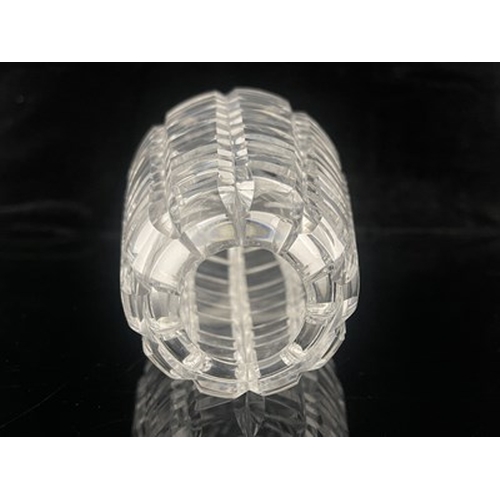 751 - Miroslav Havel for Waterford, a Modernist cut glass Tralee vase, circa 1960s, conical ovoid form, cu... 