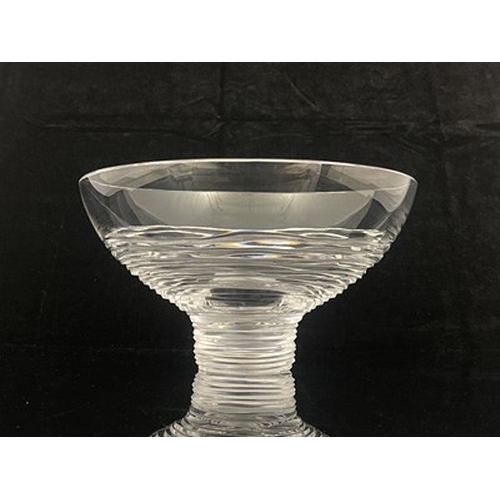 777 - Jasper Conran for Waterford Crystal, a Strata glass bowl, circa 2005, footed hemispherical form, cut... 