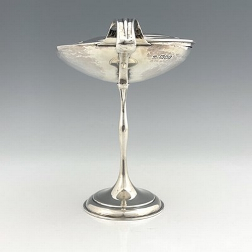 80 - Kate Harris for W G Connell, an Arts and Crafts silver twin handled pedestal bowl and cover, London ... 