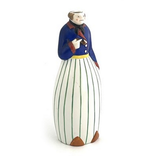 828 - J Bastard for Robj, an Art Deco novelty figural bottle flask, circa 1925, modelled as a Dutch man ho... 