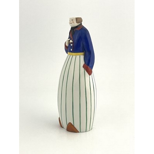 828 - J Bastard for Robj, an Art Deco novelty figural bottle flask, circa 1925, modelled as a Dutch man ho... 