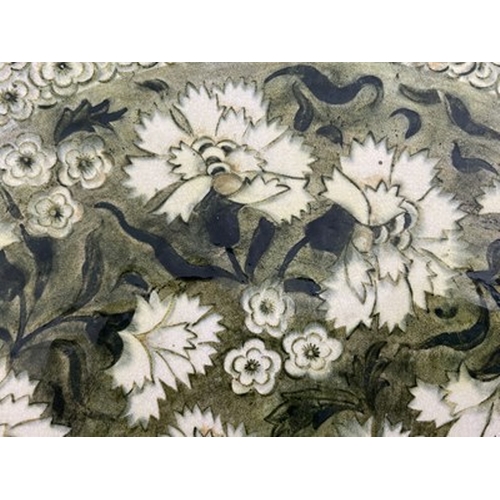 843 - Kate Faulkner for Morris and Co., an Arts and Crafts painted charger, 1880, the centre painted with ... 