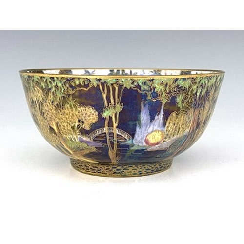 870 - Daisy Makeig-Jones for Wedgwood, a Fairyland lustre Imperial bowl, Fairy in a Large Hat interior, th... 