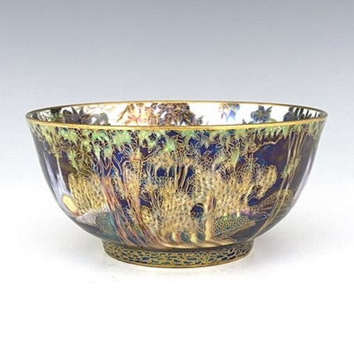 870 - Daisy Makeig-Jones for Wedgwood, a Fairyland lustre Imperial bowl, Fairy in a Large Hat interior, th... 