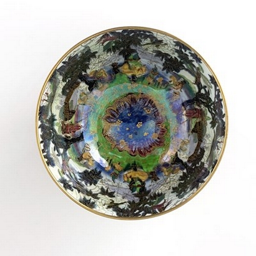 870 - Daisy Makeig-Jones for Wedgwood, a Fairyland lustre Imperial bowl, Fairy in a Large Hat interior, th... 