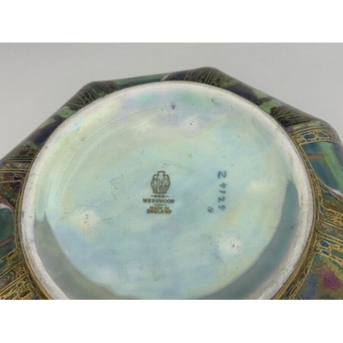 871 - Daisy Makeig-Jones for Wedgwood, a Fairyland lustre octagonal bowl, Fairy in a Cage interior, the ex... 