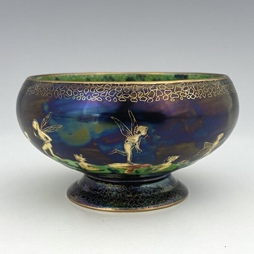 874 - Daisy Makeig-Jones for Wedgwood, a Fairyland lustre Empire bowl, Leapfrogging Elves, Z4968, with Elv... 