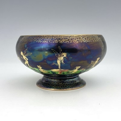 874 - Daisy Makeig-Jones for Wedgwood, a Fairyland lustre Empire bowl, Leapfrogging Elves, Z4968, with Elv... 