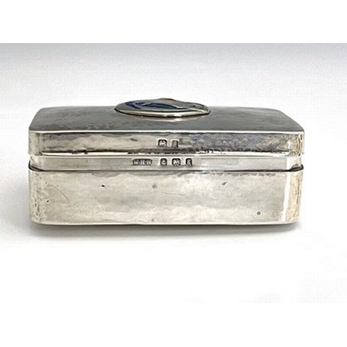 89 - Archibald Knox for Liberty and Co., an Arts and Crafts silver and enamelled box, William Hair Hasele... 