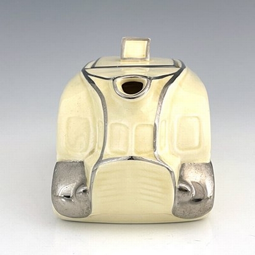 890 - A Sadler At Deco novelty teapot, modelled as a bus, cream glaze, moulded marks