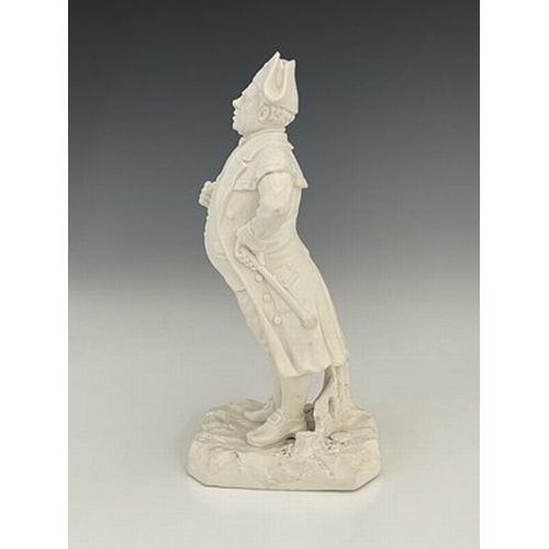 905A - A Royal Worcester bisque porcelain figure of Mr Bumble, from Oliver Twist, modelled in 18th century ... 