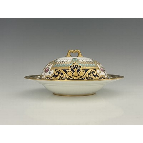 944 - Albert Gregory and George Darlington for Royal Crown Derby, a muffin dish and cover from the Judge G... 