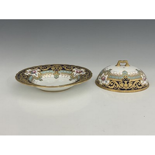 944 - Albert Gregory and George Darlington for Royal Crown Derby, a muffin dish and cover from the Judge G... 