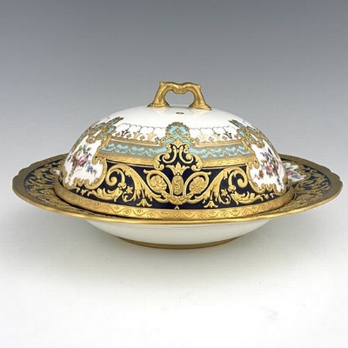 945 - Albert Gregory and George Darlington for Royal Crown Derby, a muffin dish and cover from the Judge G... 