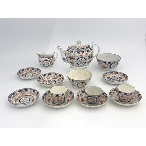 977 - Thomas Wolfe, a Staffordshire part tea set, circa 1800, made by Factory Z (Thomas Wolfe), including ... 