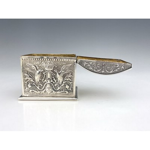 98 - John F Banks for Keswick School of Industrial Arts, an Arts and Crafts silver tea caddy, Birmingham ... 