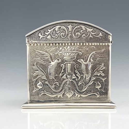 98 - John F Banks for Keswick School of Industrial Arts, an Arts and Crafts silver tea caddy, Birmingham ... 