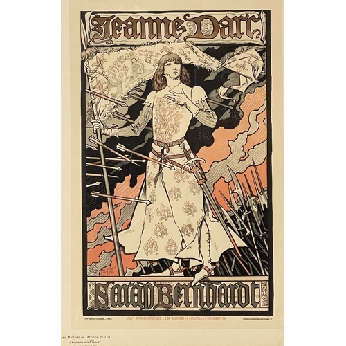 354 - Eugene Samuel Grasset (Swiss, 1841-1917), Jeanne D'Arc (1894), lithograph in colours, blind stamp l.... 