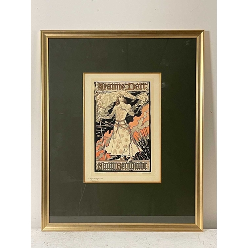 354 - Eugene Samuel Grasset (Swiss, 1841-1917), Jeanne D'Arc (1894), lithograph in colours, blind stamp l.... 