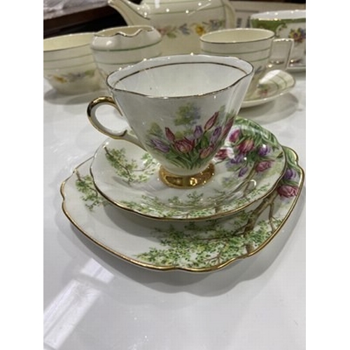 116 - A collection British ceramic tea sets and sundry china, including floral designs with gilding, a Sta... 