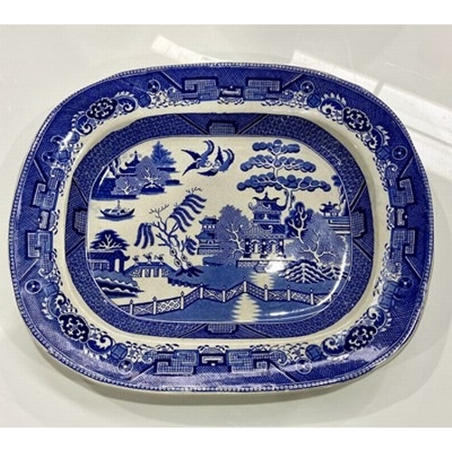 118 - A collection of British ceramics including Booths, J Jackson & Co Willow Pattern serving dish circa.... 