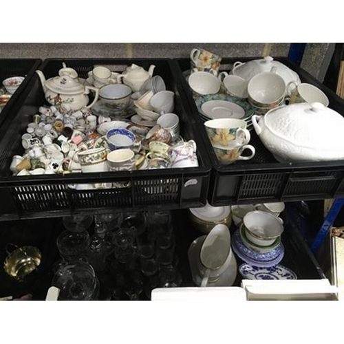 155 - A collection of ceramics and glassware, to include A Devon Fielding's Nursery set, decorated with nu... 