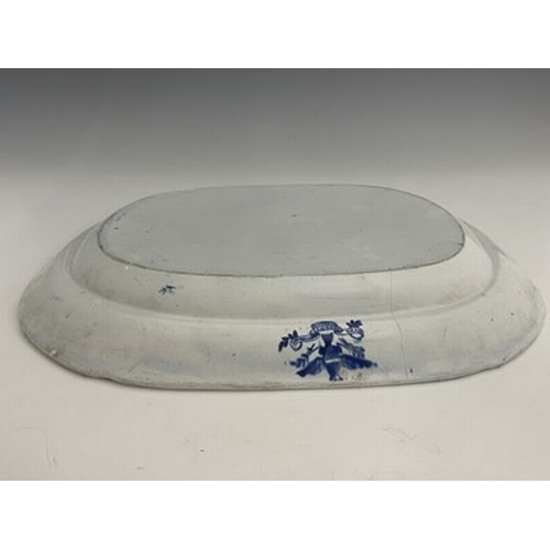 177 - An Adams Staffordshire blue and white transfer printed platter, The Regents Quadrant, circa 1830, de... 