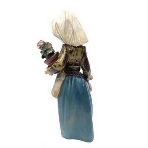 239 - A Lladro figure of a girl holding a potted plant and a pitcher, 33cm high