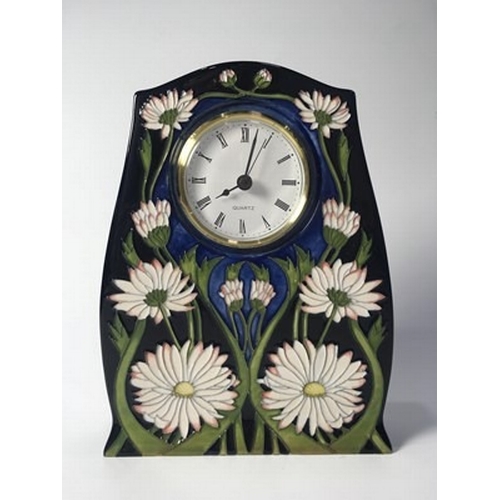 Paul Hilditch for Moorcroft, a Meadow Daisy mantel clock, impressed and ...