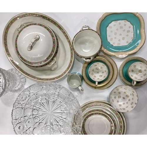 51 - A Collection of late Victorian British tea and dinner ware including a Palladin China part tea servi... 