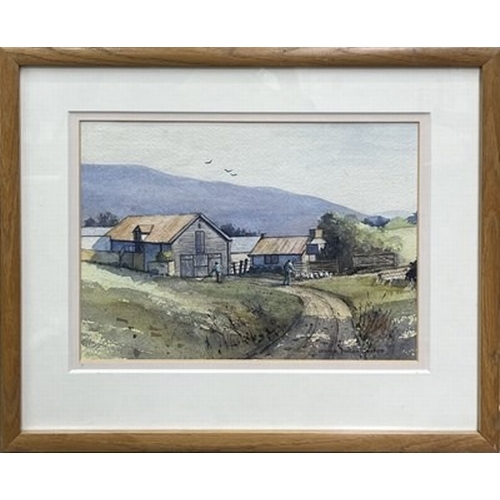 767 - George Yeeles Loades (British, 20th/21st Century), Farm at Stokesay, signed l.r., titled verso, wate... 