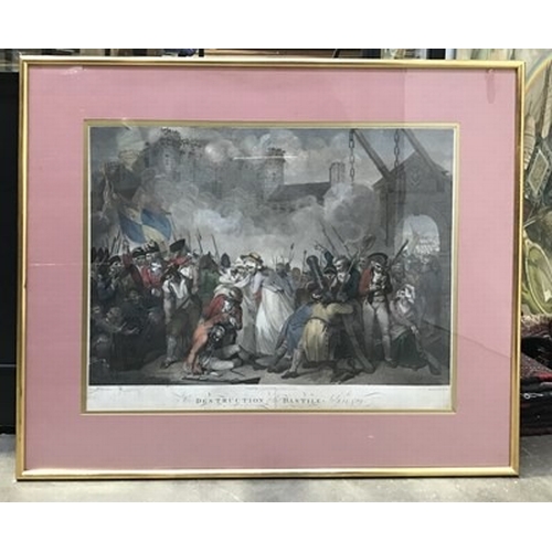 787 - After Henry Singleton, The Destruction of the Bastile, July 14th 1789, engraving by William Nutter, ... 