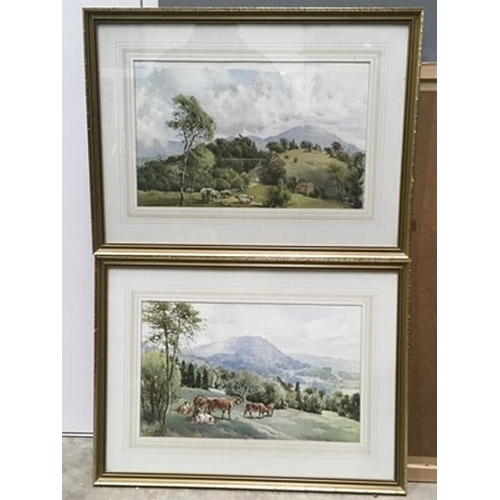 797 - Maurice Kent (British, 20th Century), Herefordshire Beacon - Malvern Hills, a pair, signed l.r., wat... 