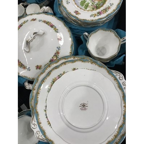 93 - A Royal Albert Chelsea Bird pattern part Dinner Service Service, ( 3 Trays )