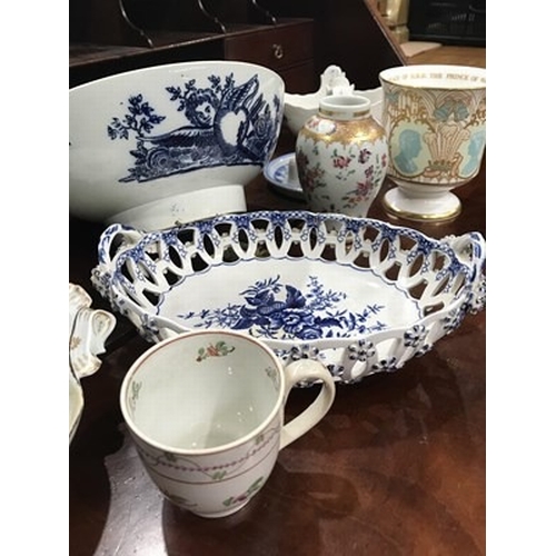 94 - A collection of 18th and early 19th century English ceramics, including monochrome printed pearlware... 