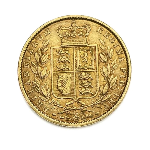 106 - Victoria, Sovereign, 1864, Die No. 52. S3853