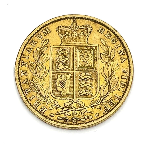 108 - Victoria, Sovereign, 1865, Die No. 20. S3853