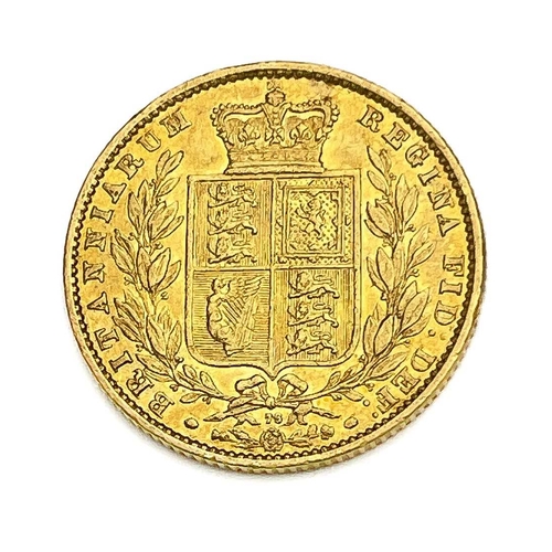 109 - Victoria, Sovereign, 1866, Die No. 75. S3853