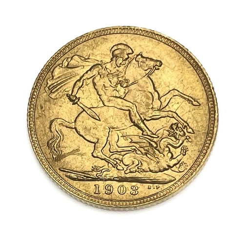 132 - Edward VII, Sovereign, 1903. S3969