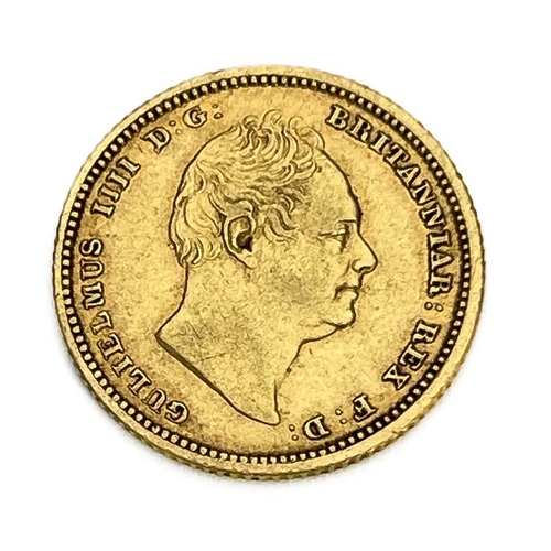 148 - William IV, Half Sovereign, 1837. S3830