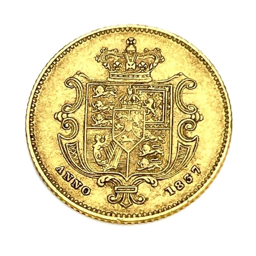 148 - William IV, Half Sovereign, 1837. S3830