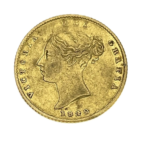 149 - Victoria, Half Sovereign, 1842. S3859