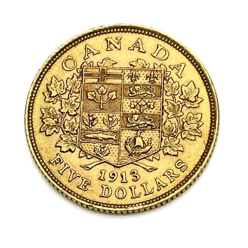 167 - Canada, George V, 5 Dollars, 1913