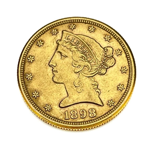 179 - USA, 5 Dollars, 1898, Liberty Head