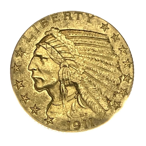 180 - USA, 5 Dollars, 1911, Indian Head